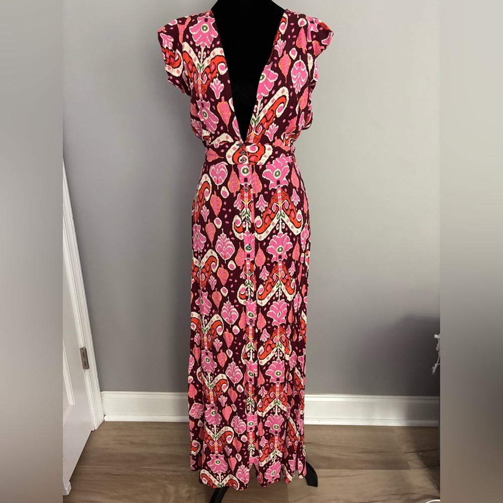 Anthropologie Maaji‎ Fortunata Cover-Up Maxi Dress Size Medium - Picture 4 of 6